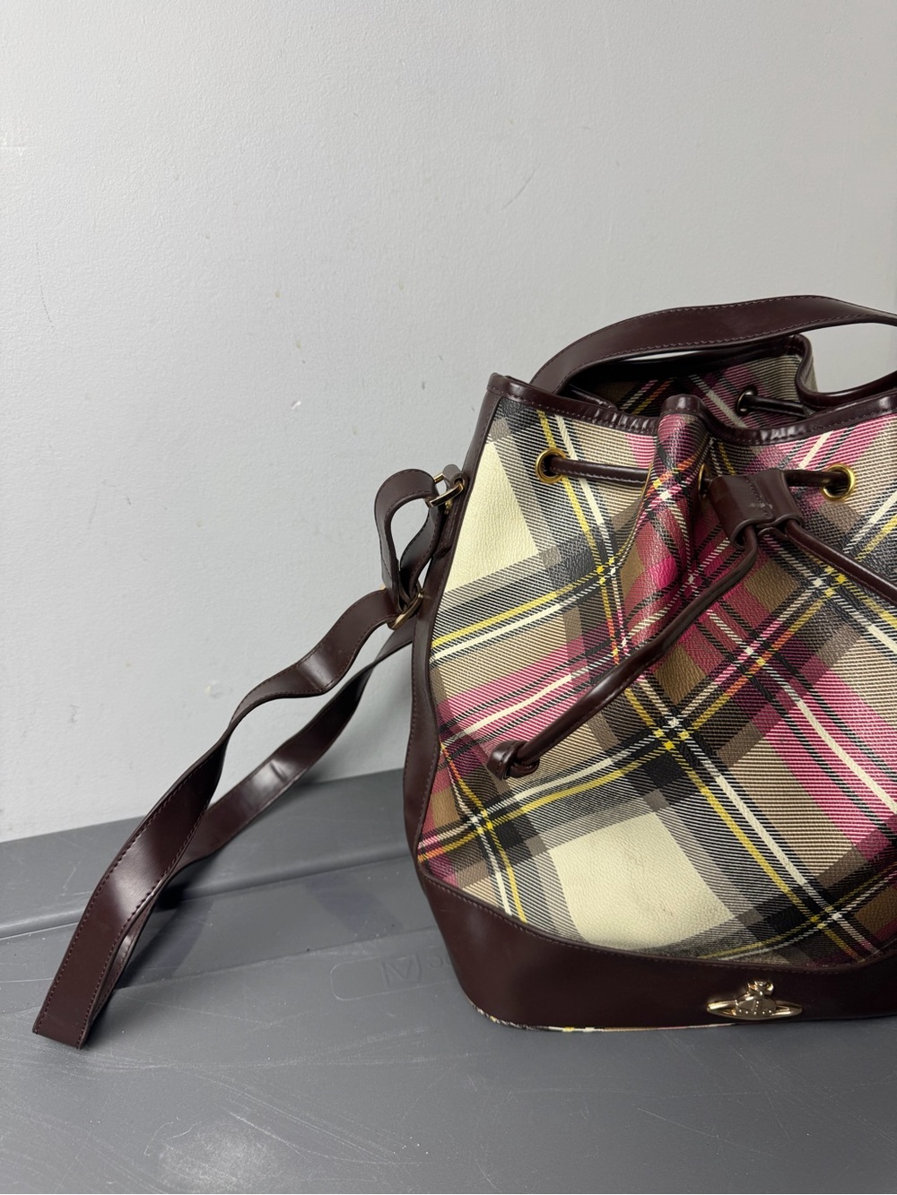 Vivienne Westwood Tartan Bucket Bag - Picture 3 of 7